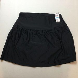 Island Escape Plus Size Swim Skirt 20W Black